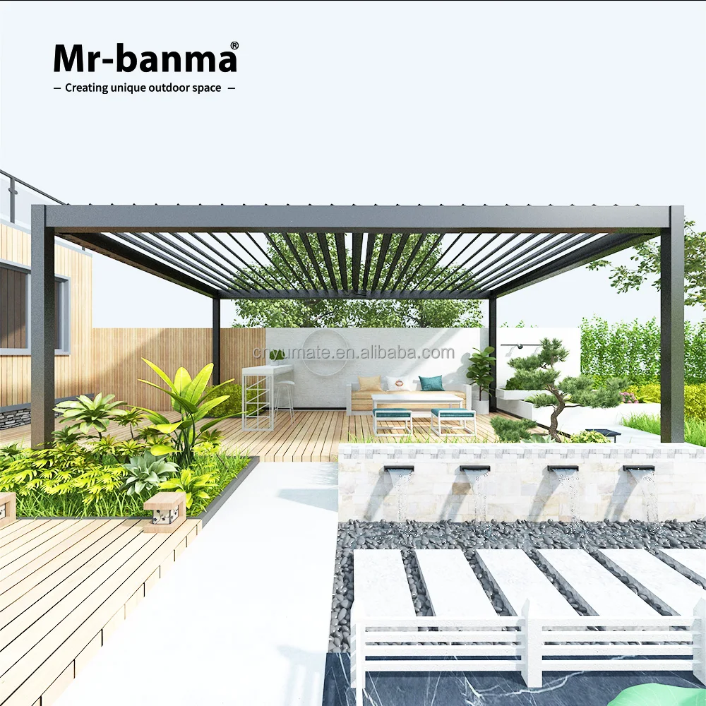 High Quality 3x3 Pergola Rotating Parts Wheel For Fabric Pergola For Backyard Patio  Garden Restaurant