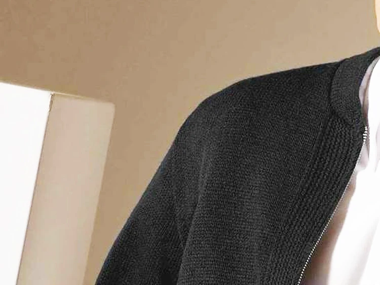 Мужской свитер на молнии, однотонный вязаный деловой кардиган с логотипом заказчика, большие размеры, 2022