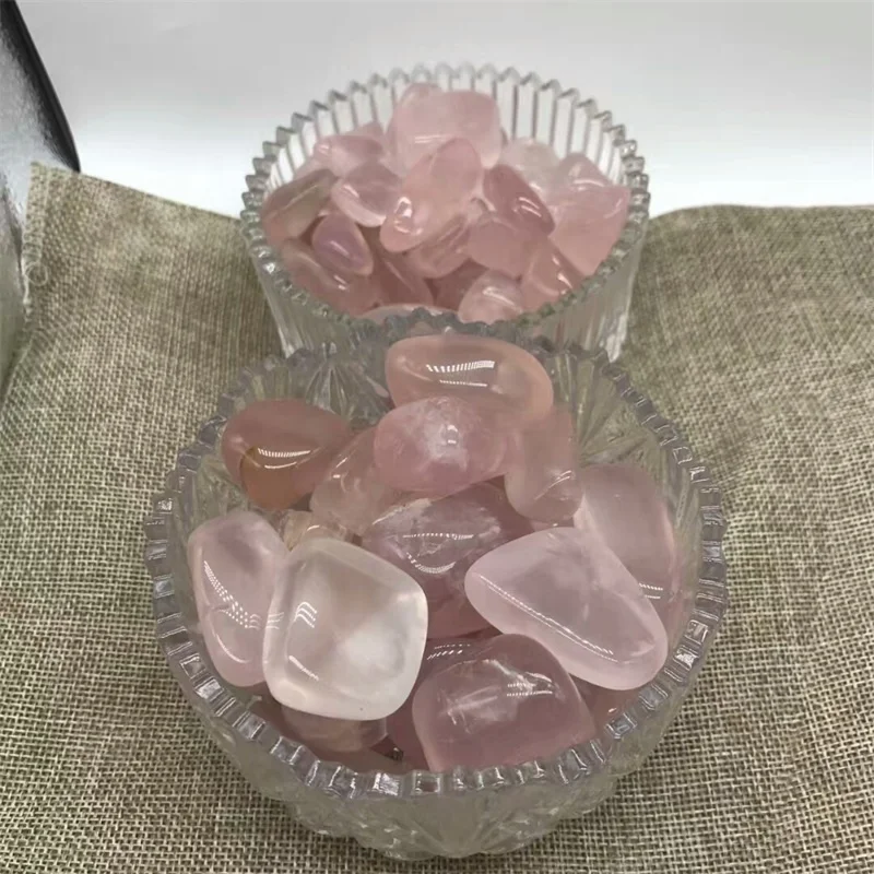 Natural Rose Quartz Healing Crystal Gravel Tumbled Stone