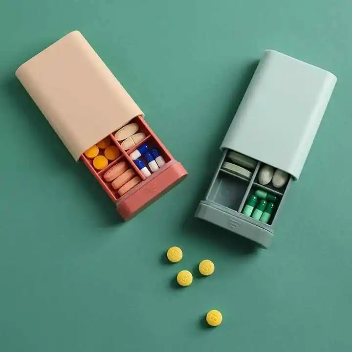 Hot Selling Portable ABS Pill Box Sealed and Moisture-Proof for Convenient Storage