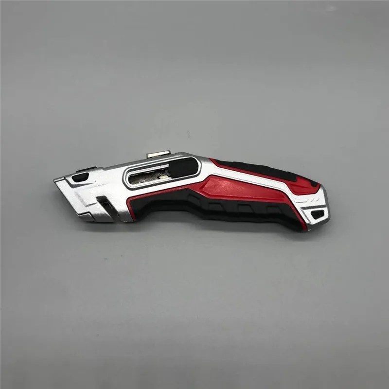 New design aluminum alloy auto retractable utility knife cutter with 3PCS replacement blade