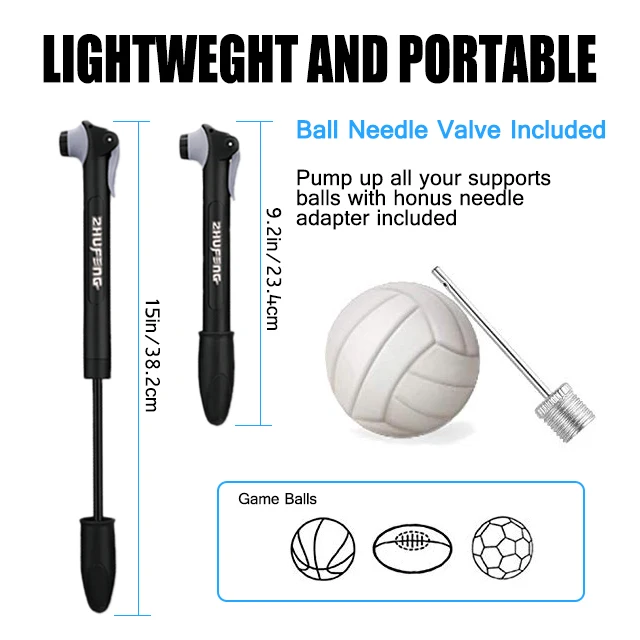 
Xunting Hot sale mini bike tire hand pump air gauge made in china 