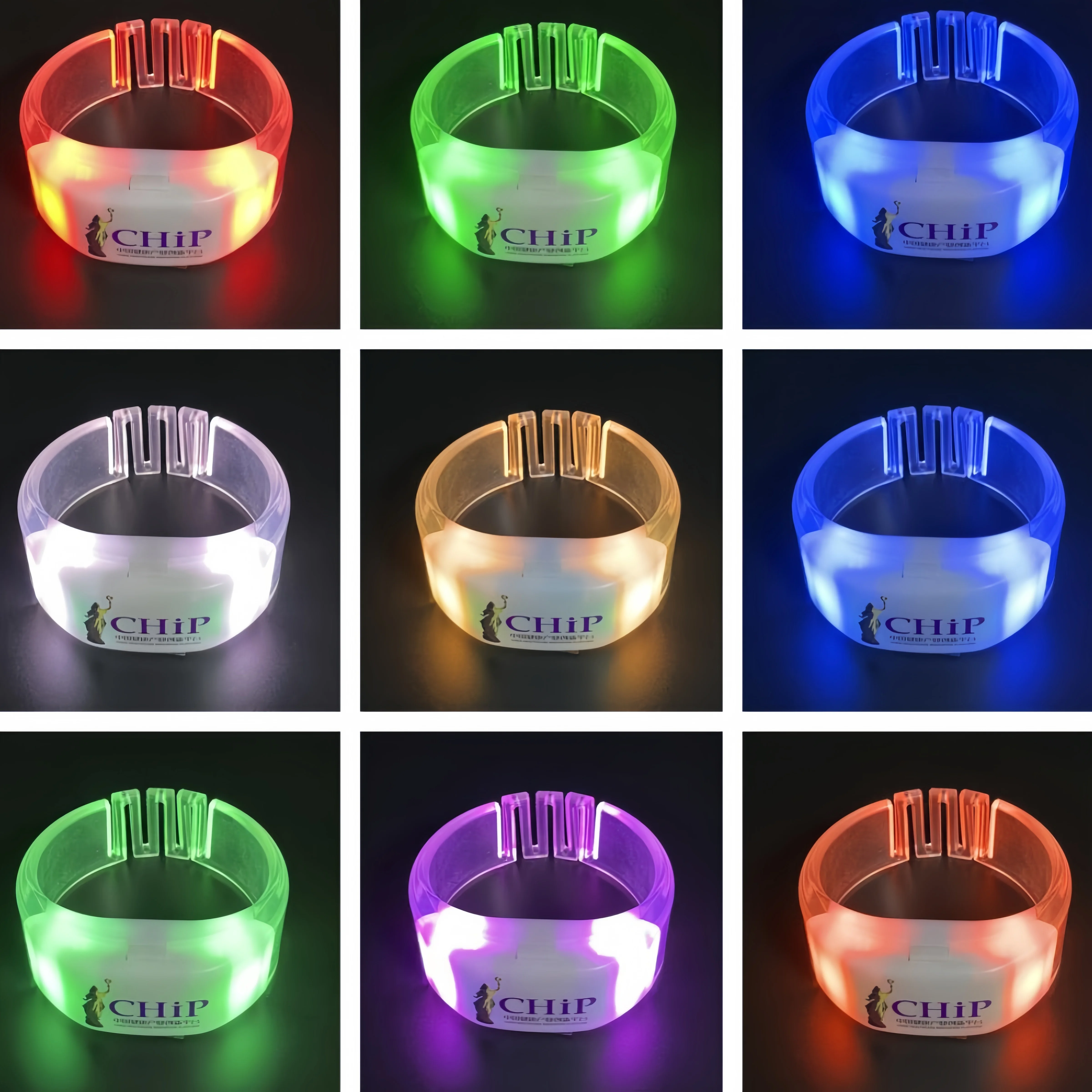 led remote control luminous bracelet concert cheering props zone remote control 15 color led fluorescent flash bracelet