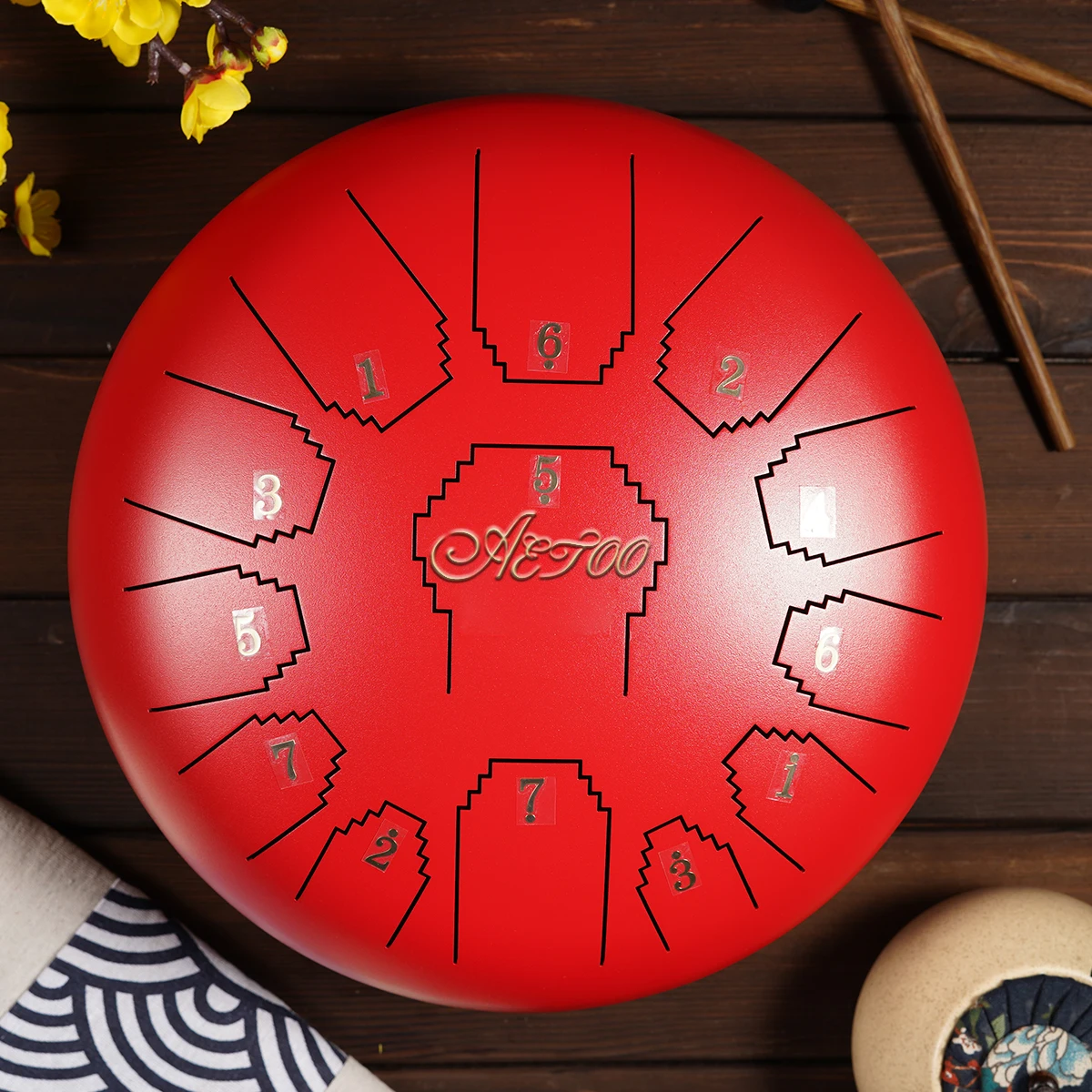 
Tongue Drum 6 Inch Steel Tongue Drum Set 8 Tune Hand Pan Drum Pad Tank Sticks Carrying Bag Percussion Instruments Accessories 