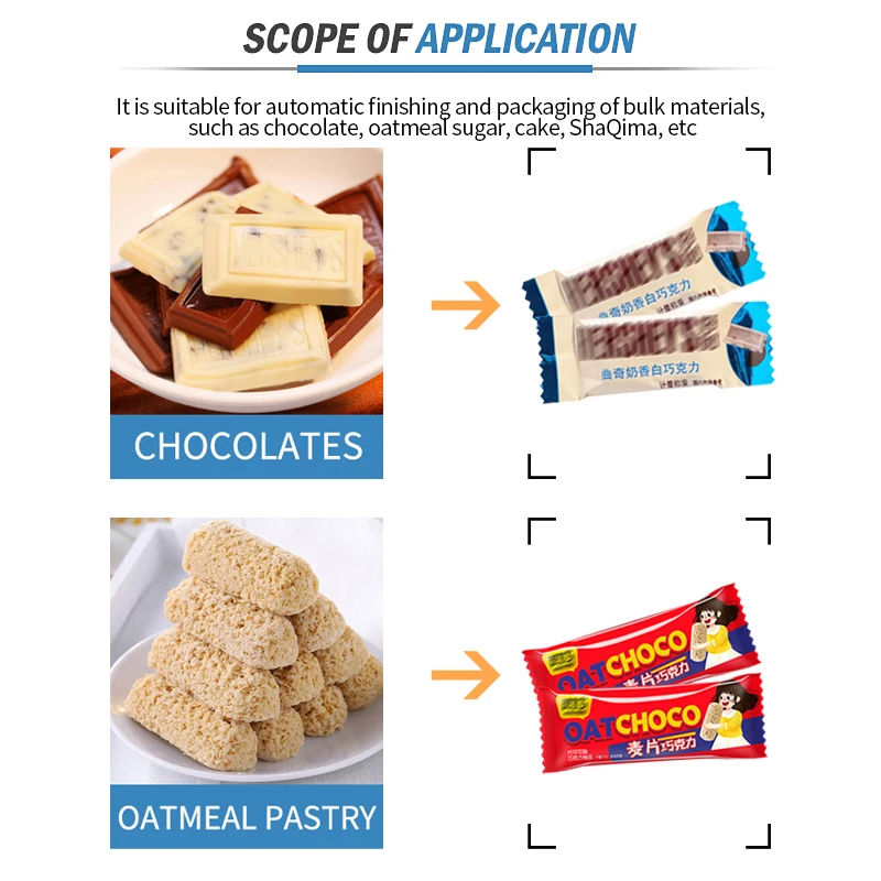 Shengwei Machinery Fully Automatic Tidying Feeding Donut Sandwich Pasta Sweets Cookis Cheese Sugar Chocolate Packing Machine