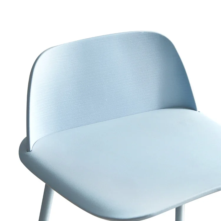 Manufacturer Supplied Ready-Made Nordic Bar Stools Creative Modern High Backrest Leather Chairs with High Legs for Dropshipping