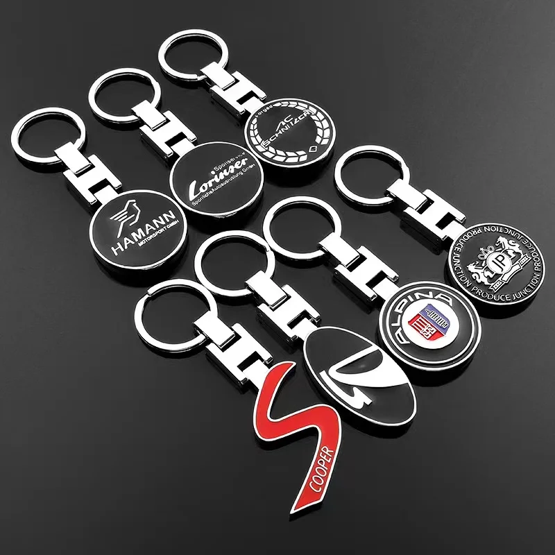 Wholesale Keychain Custom Company Logo Name Car Key Chain Letter Keyring Stainless Steel Designer Keychain for Souvenir Gift