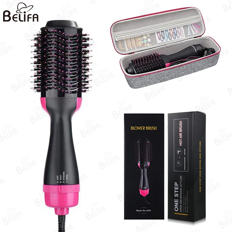 New Electric Hot Cold Hair Brush Dryer Comb Hot Air Brush Styler One Step Hair Blow Dryer Brush Electric hot curlers