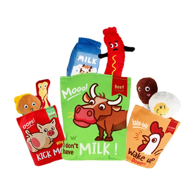 High Quality Creative Pet Set Toy Cartoon Waterproof Bite Resistant New Design Food Kit Set Dog Chew Toy for Training