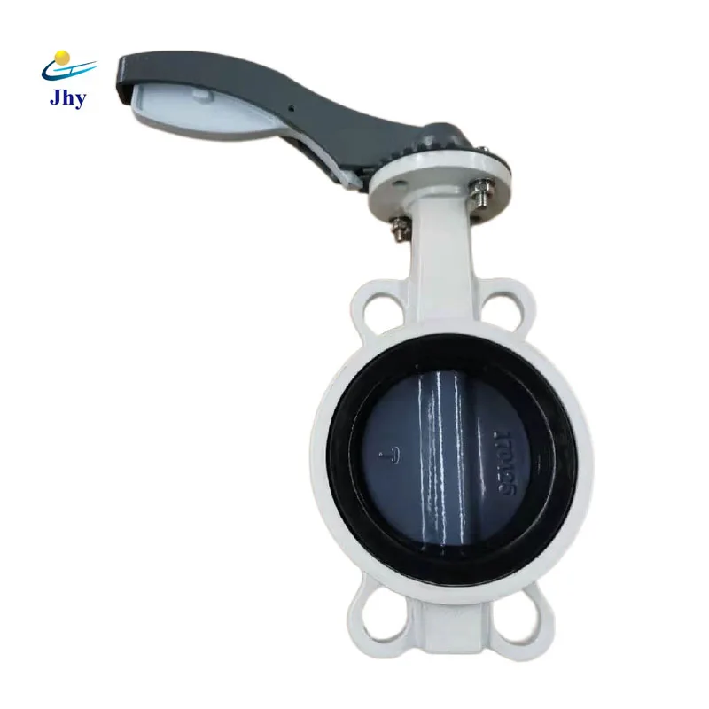 SS304 Disc Cast Iron Ductile Iron Wafer Type Handle Manual Operation Butterfly Valve To Saudi Arabia