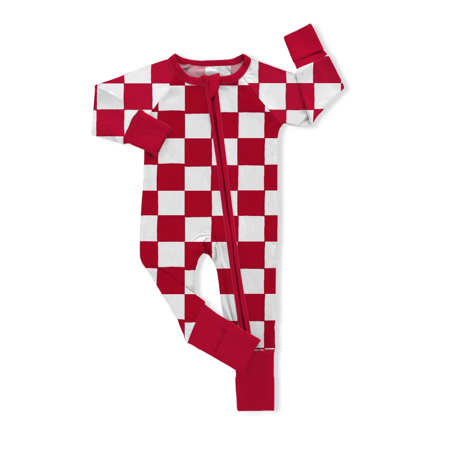 Ruidian Kids Custom Printed Bamboo Rayon Spandex Zipper Pajamas Pumpkin pattern Baby Toddler Onesies Rompers Sleepwear Clothes