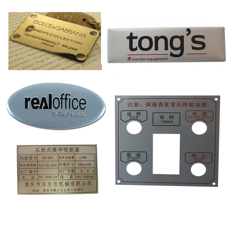 Wholesale Custom Name Plates Customized Size And Color Metal Plate Name Plate For Machine