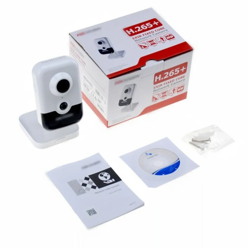 Original Hik 4MP 6MP AcuSense Built in Mic Two Way Audio Fixed Cube Network Camera Home Use DS-2CD2443G2-I DS-2CD2466G2-I