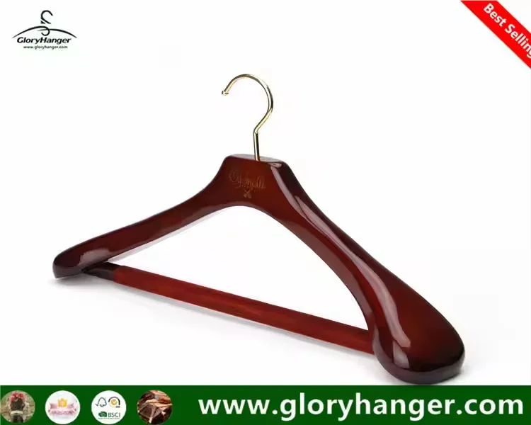 Glory Hanger High quality luxury wooden hanger with wide shoulder