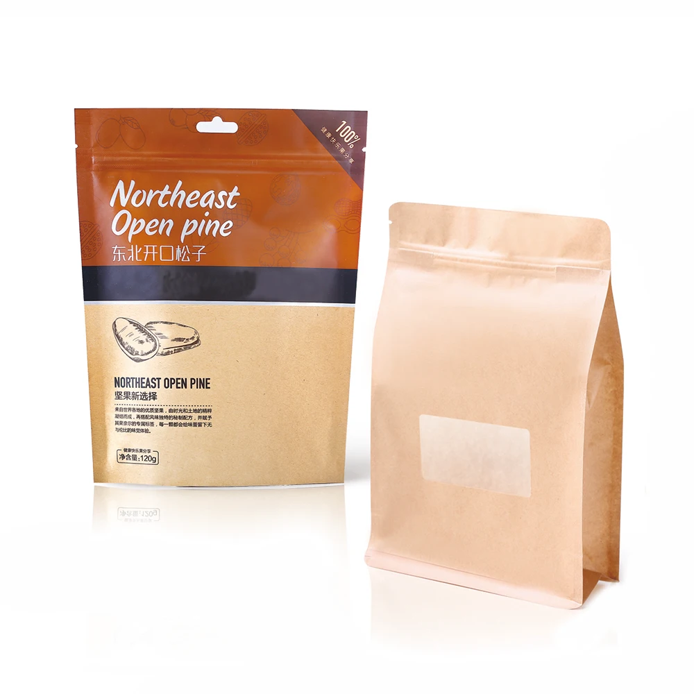 Resealable 4X6 Inch 70g Kraft Paper Pouch Bath Salt Stand Up Ziplock Without Zipper