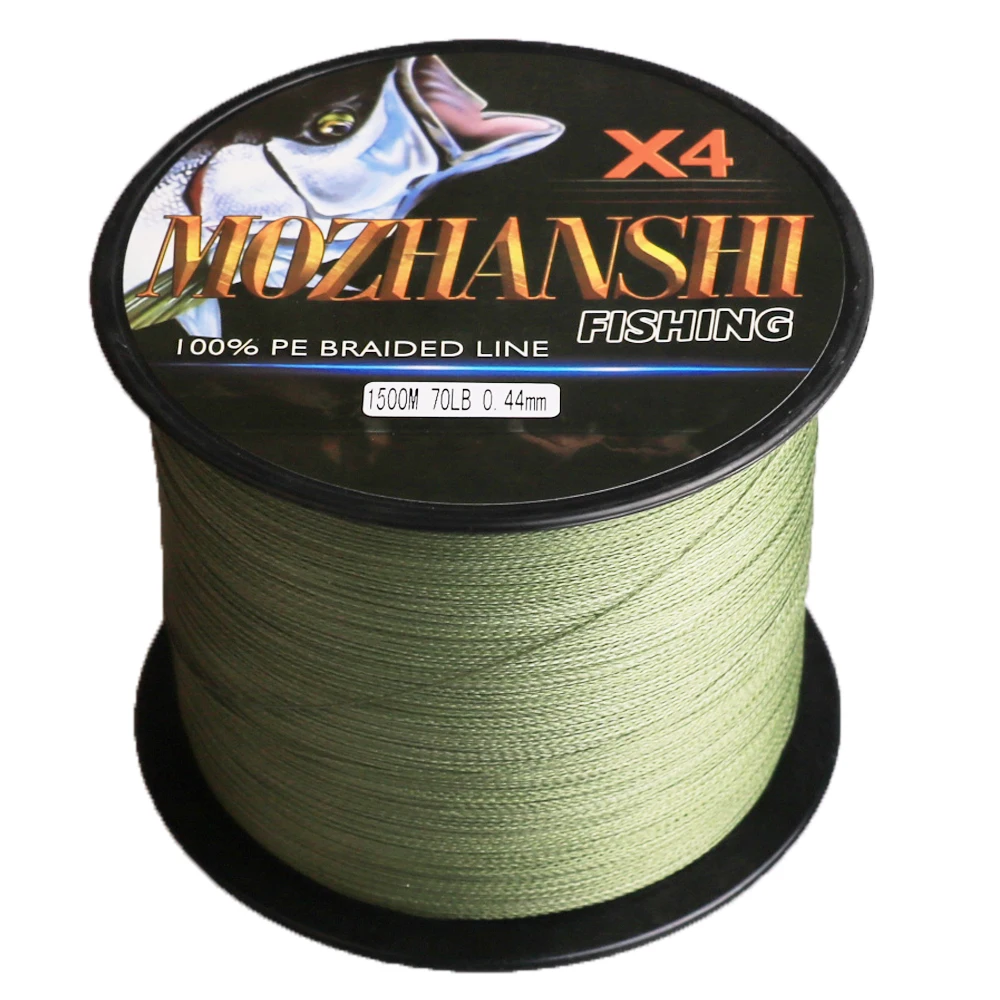  Плетеная многонитевая рыболовная леска MOZHANSHI из ПЭ 4 нити 100-2000 м 6-100%