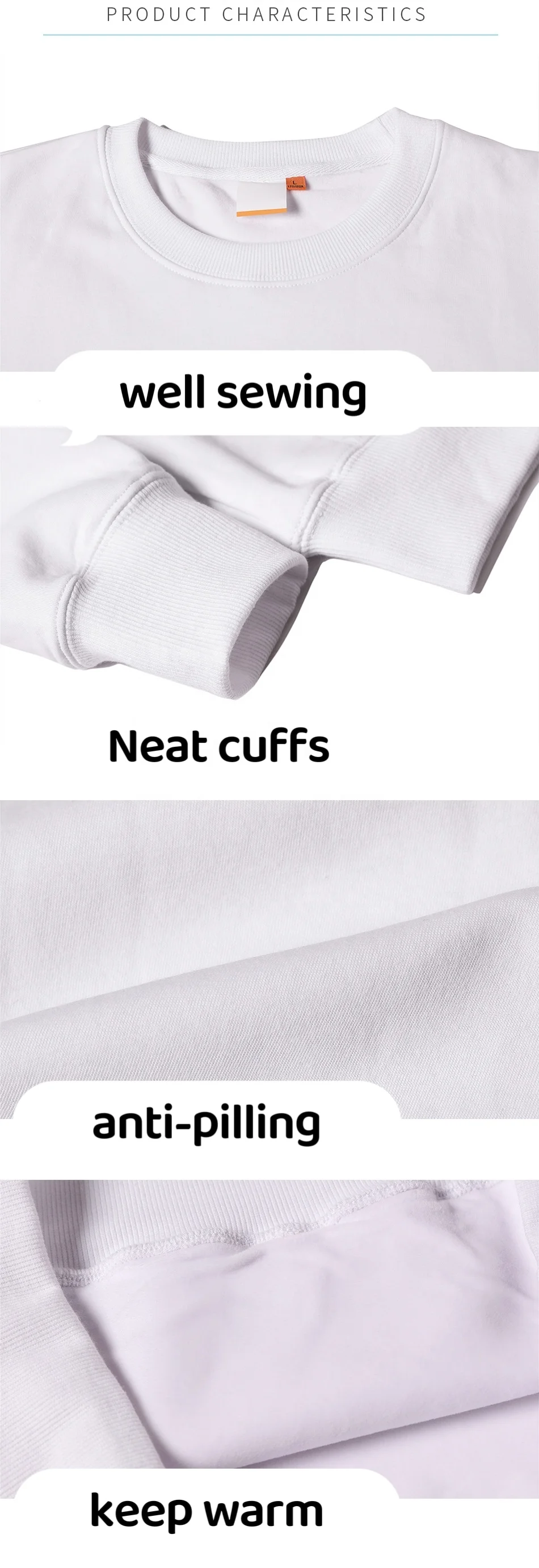 Custom Logo crewneck sweatshirts pullover long sleeve sublimation hoodies