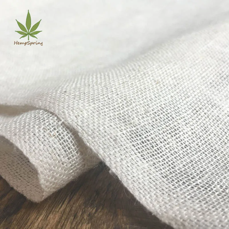 HempSpring organic hemp muslin woven hemp fabric for shirt and home textile 1 buyer 55%hemp 45% organic cotton
