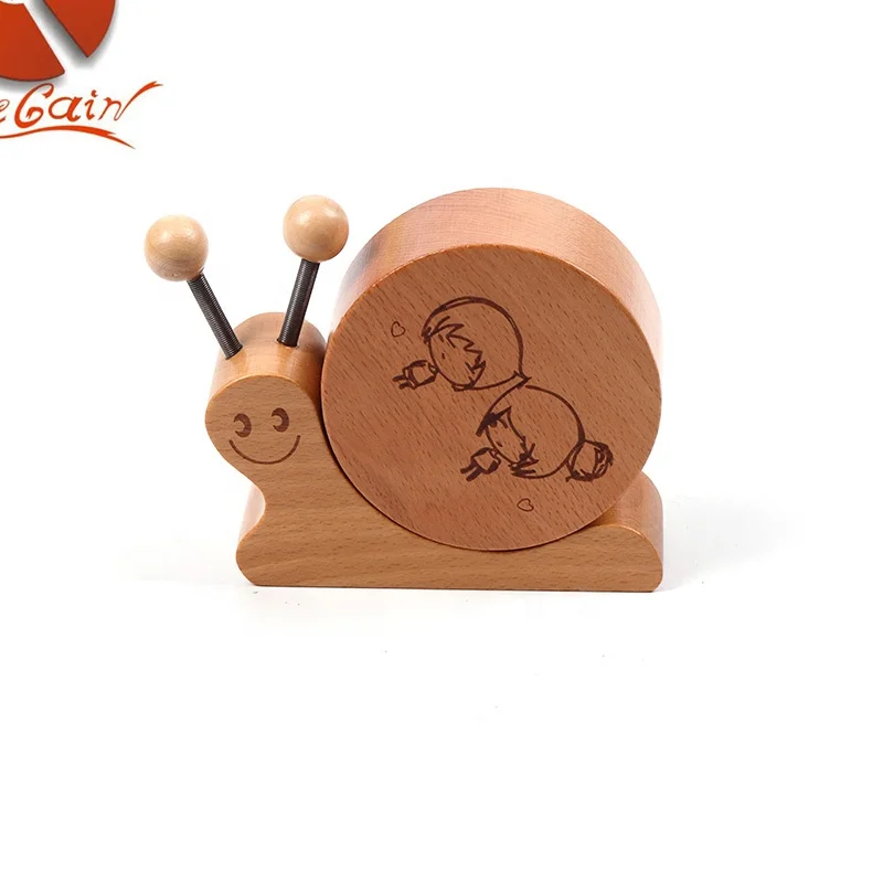 cute animals music box,novelty gifts snail shape music box