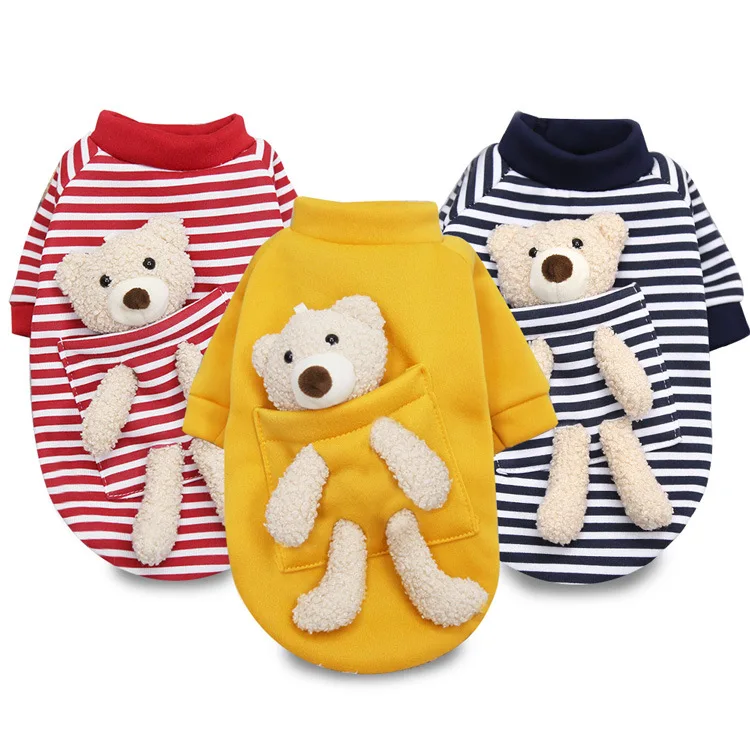 Top selling pet clothes online with pockets bear warm fashion pet clothes