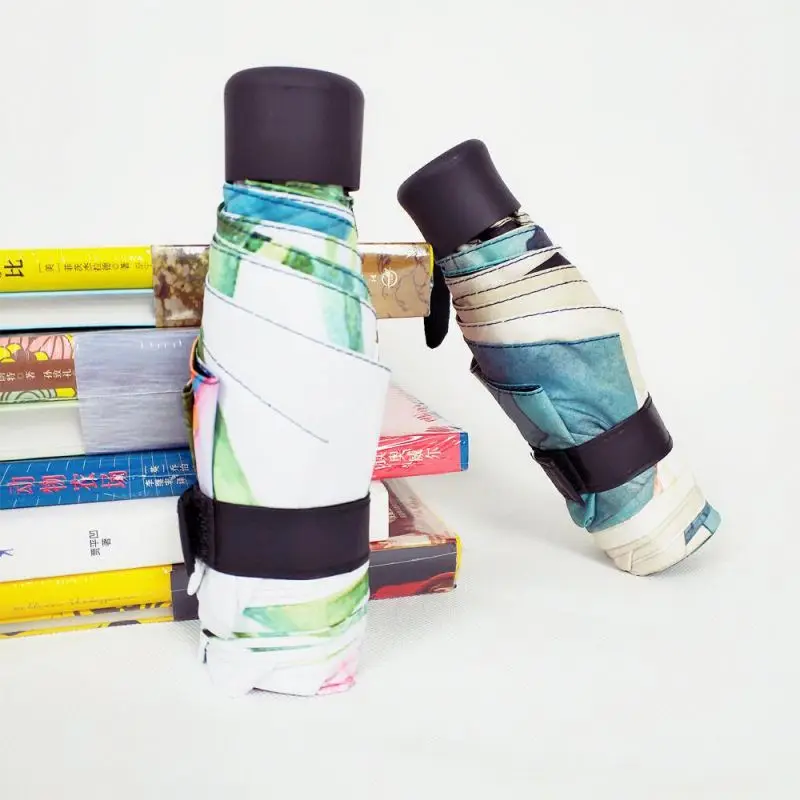 Fashion Heat transfer printing umbrella automatic 5 fold umbrella for European market foldable umbrella with logo print