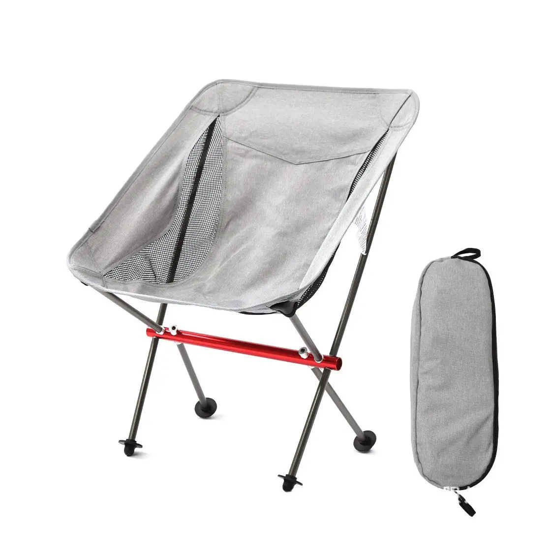 Portable Camping Chair Compact Ultralight Folding Backpacking Chairs Small Foldable Packable Lightweight Moon Chair In A Bag