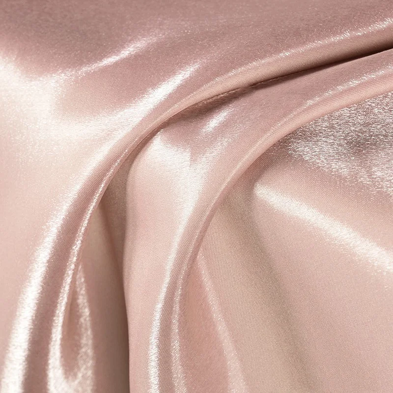 Wedding Dress Pure Color Polyester Satin Fabric Shiny Polyester Satin Fabric With Silk