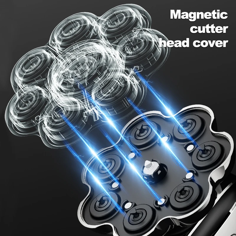 Waterproof rechargeable shaving machine foil full body washable electric bald clipper multifunctional floating shaver