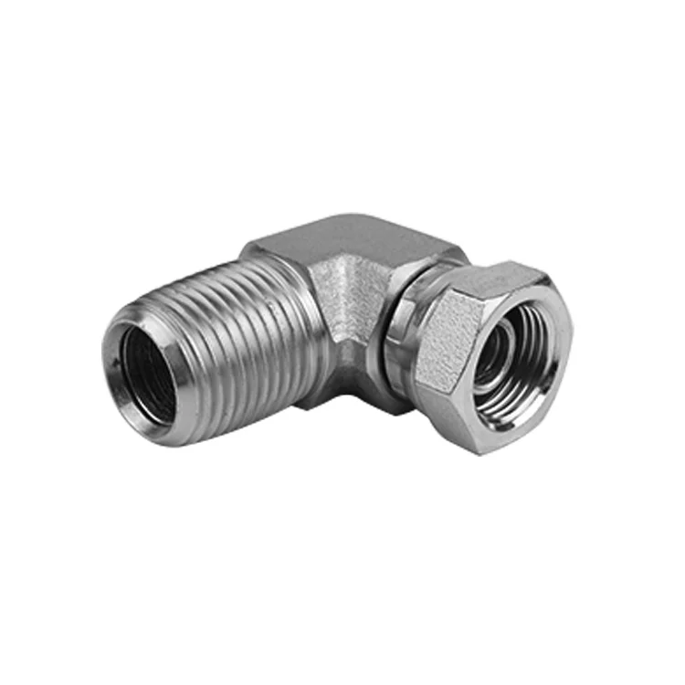 SAE 140230 Carbon Steel Male Pipe to Female Pipe Swivel 90 Elbow Adapter Hydraulic Hose Swivel Fitting