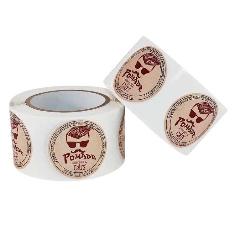 
Custom Printing Roll Round Hair styling Products Packaging Label Sticker 
