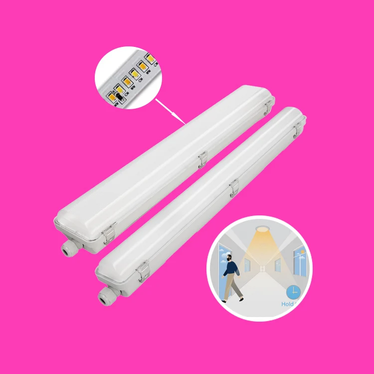 IP66 IK08 10-60W 304 stainless steel clips 50000hrs LED EMERG LIGHT led TRI-PROOF LIGHT led lights 100w