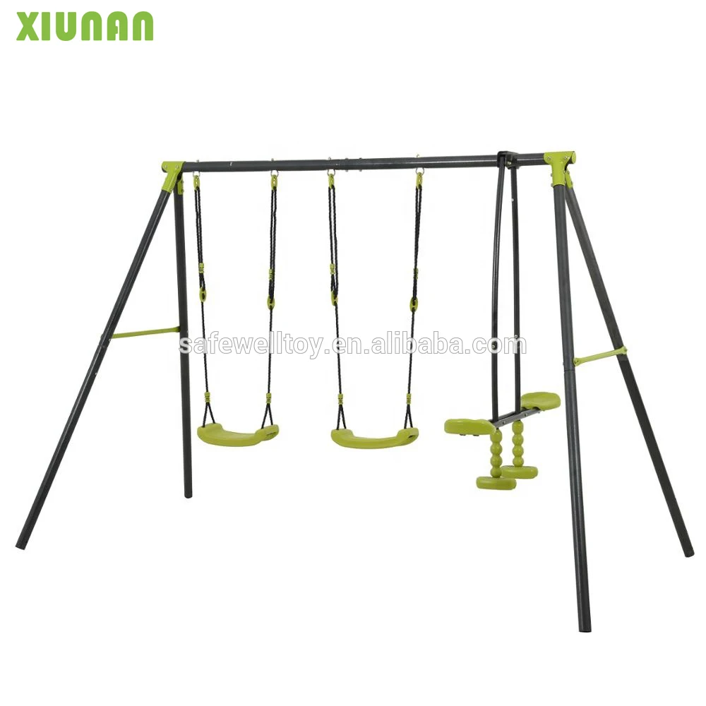 XIUNAN XNS008 Hot Sales 3500*1380*1800mm Metal and Plastic Wearable and Strong Child Swing  for Playground kIids Slide