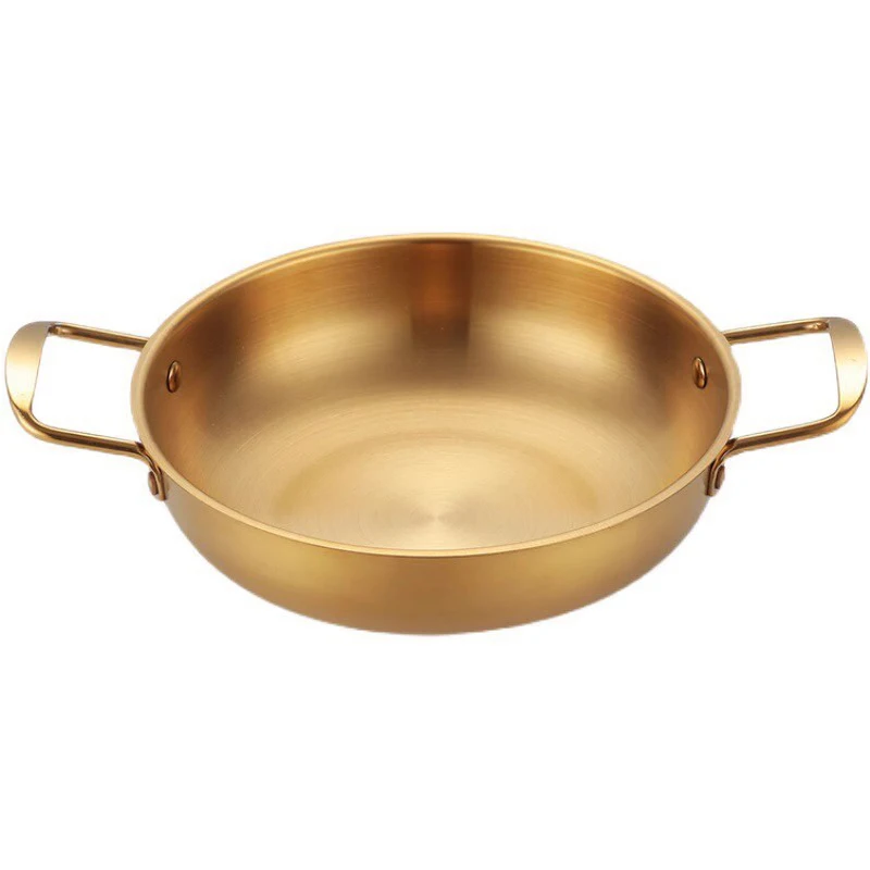 Noodles soup stock pasta ramen pot for crayfish cooking 201 stainless steel hotpot seafood dry pot paella pan