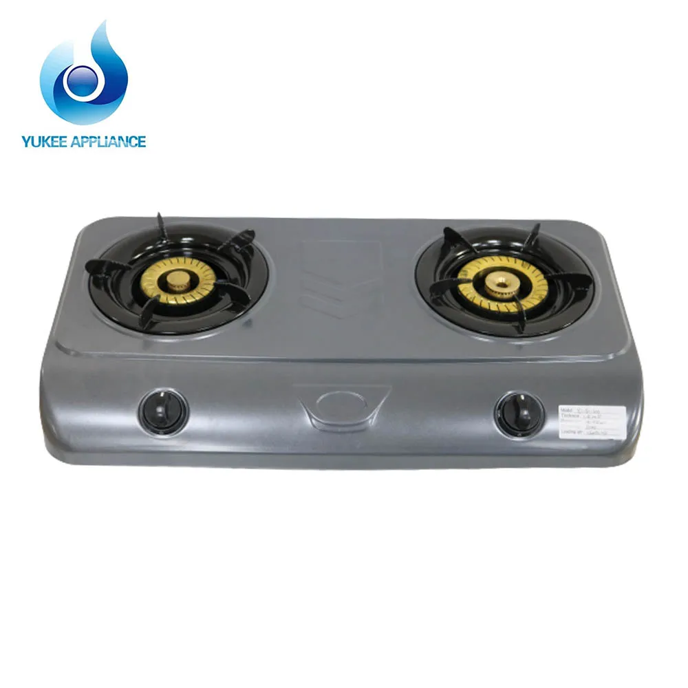 Nigeria Hot Sale Top 10 brands Yukee tempered glass Cooktop Double burner Gas Stove Cooker Make In China