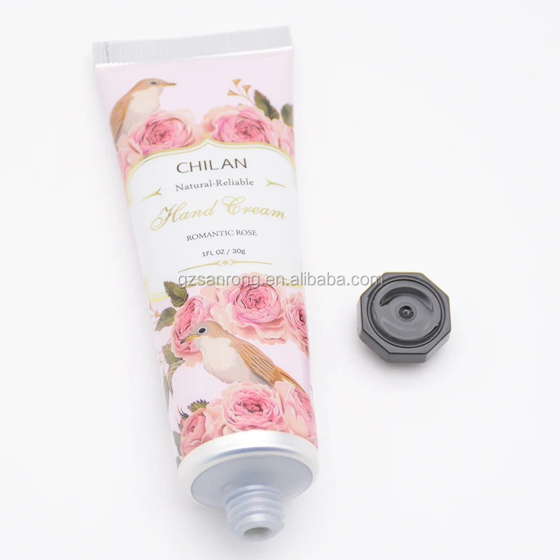 high quality squeeze cosmetic hand lotion aluminum tube hand cream packaging tubes with cap