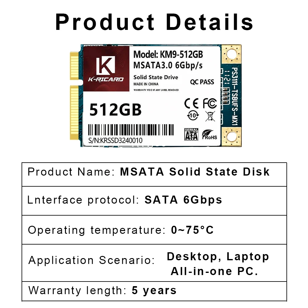 Internal MSATA SSD Solid State Drive Hard Drive Disk Ssd 512GB Solid State Drive 1TB ssd SATA3.0
