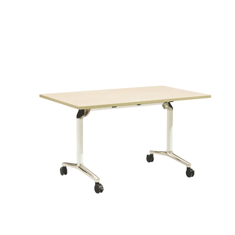 Factory wholesale durable conference folding office meeting table moving foldable office table with wheels