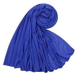 180*80cm Premium Muslim Cotton Jersey Scarf Stretchy Hijab Plain Wrap Foulard Women Muslim Hijab