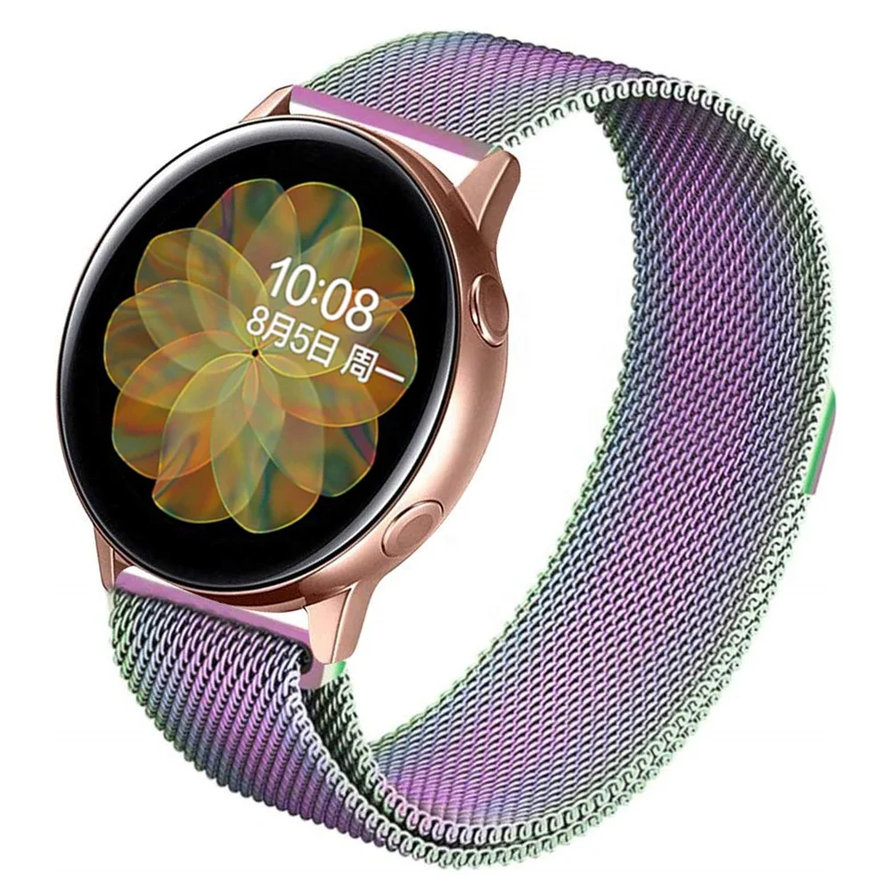  Ремешок «Миланская петля» для Samsung Galaxy Watch 46 мм 42 Gear S3 Frontier Huawei gt 2 Active Amazfit Bip Band 22 м