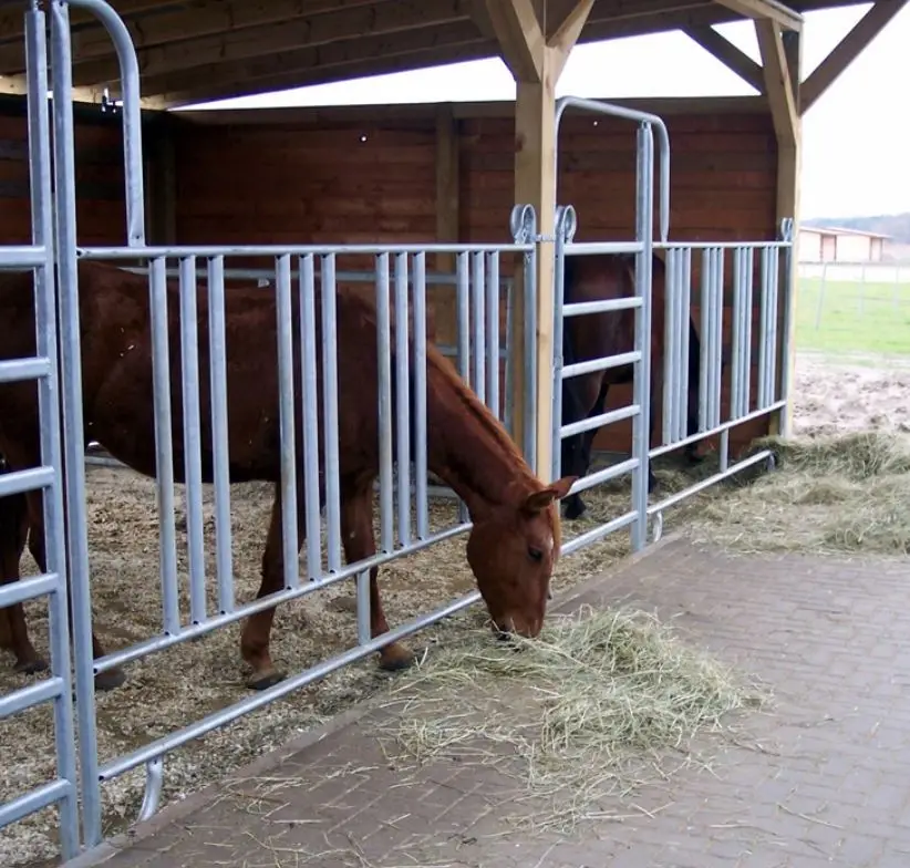 Galvanized Wire Mesh Cattle Fence for Horse factory 2021 new arrival galvanized steel horse round pen arena corral fence panels