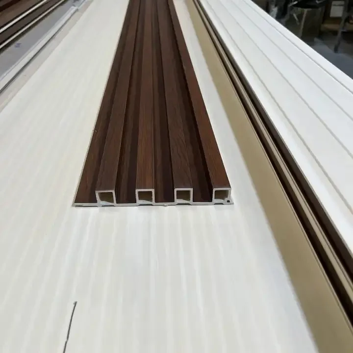 BAIJIN Wpc Wall Panel Pvc Wooden Grain Wall Panels Interior Decoration Slatted Wall Panel Sheets Wallboard