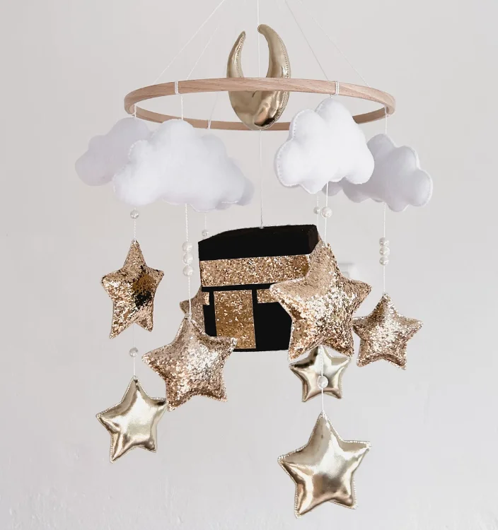 Islamic baby mobile Kaaba crib mobile  newborn Islamic Baby Kaaba gift