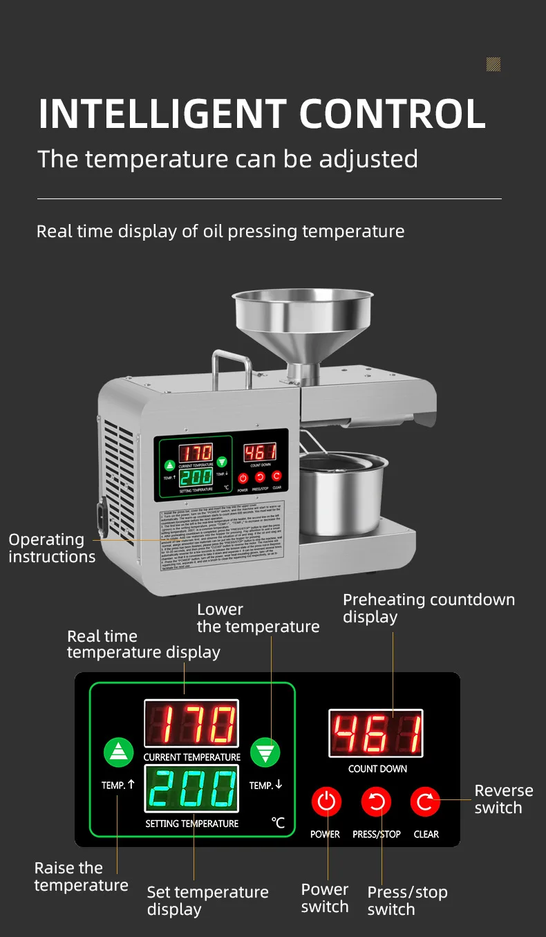 Mini Oil Press Machine/sunflower Oil Press/cold Press Oil Machine Sesame Cold Press Oil Machine Oil Pressers Machine FOR LAB