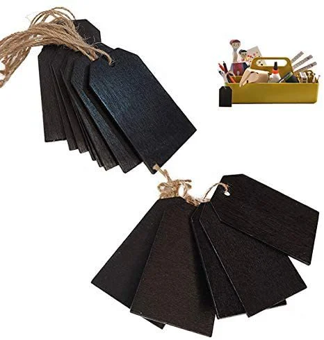 Wooden craft gift hanging double-sided small blackboard hanging tag hemp rope pendant