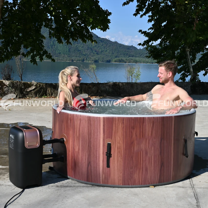 Funworldsport High Security Split Spring Lazy Tub Inflatable Bathtub Indoor And Outdoor Portable Hot Tub Spa Hot Tube