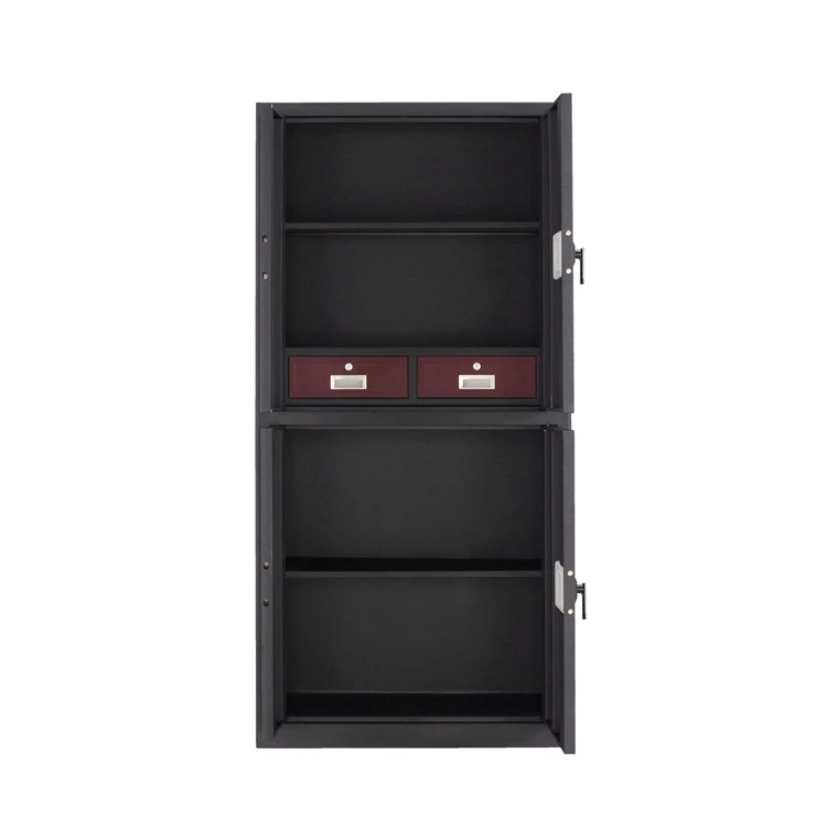 Wine Red Electronic Coded Lock Steel File Cabinet With Drawers