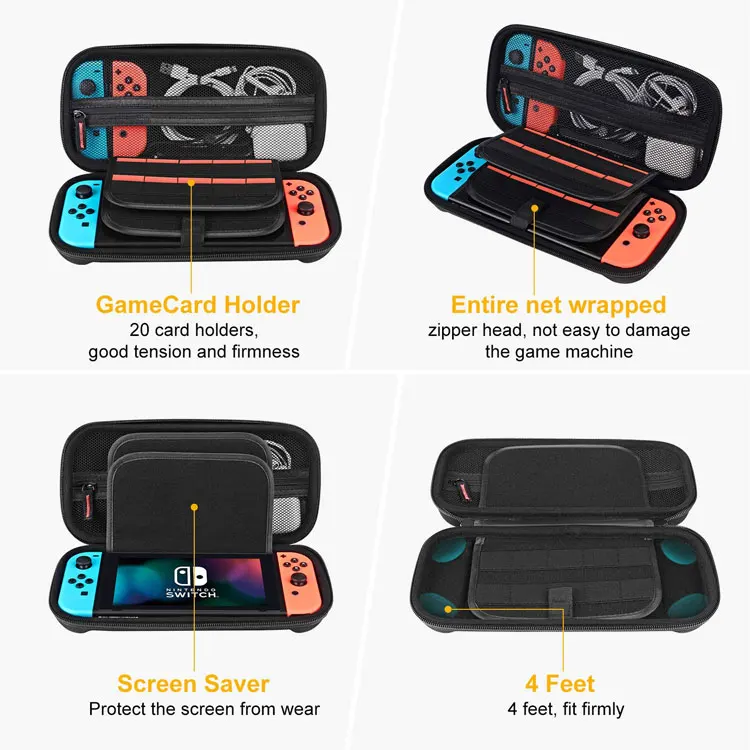 
Custom Portable Shockproof Dust-Proof EVA Storage Boxes for Nintendo Game Console Switch 