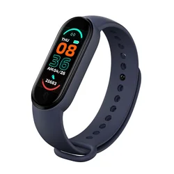 New Arrival M4 M5 M6 Android IOS Smart Bracelet Band IP65 Waterproof Heart Rate Smart Wristband Watch M6 Fitness Smartband