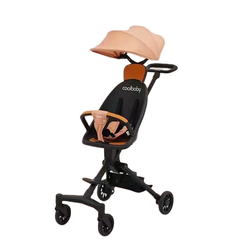 The high landscape baby stroller can be seated on a two-way vibration-proof children's folding stroller