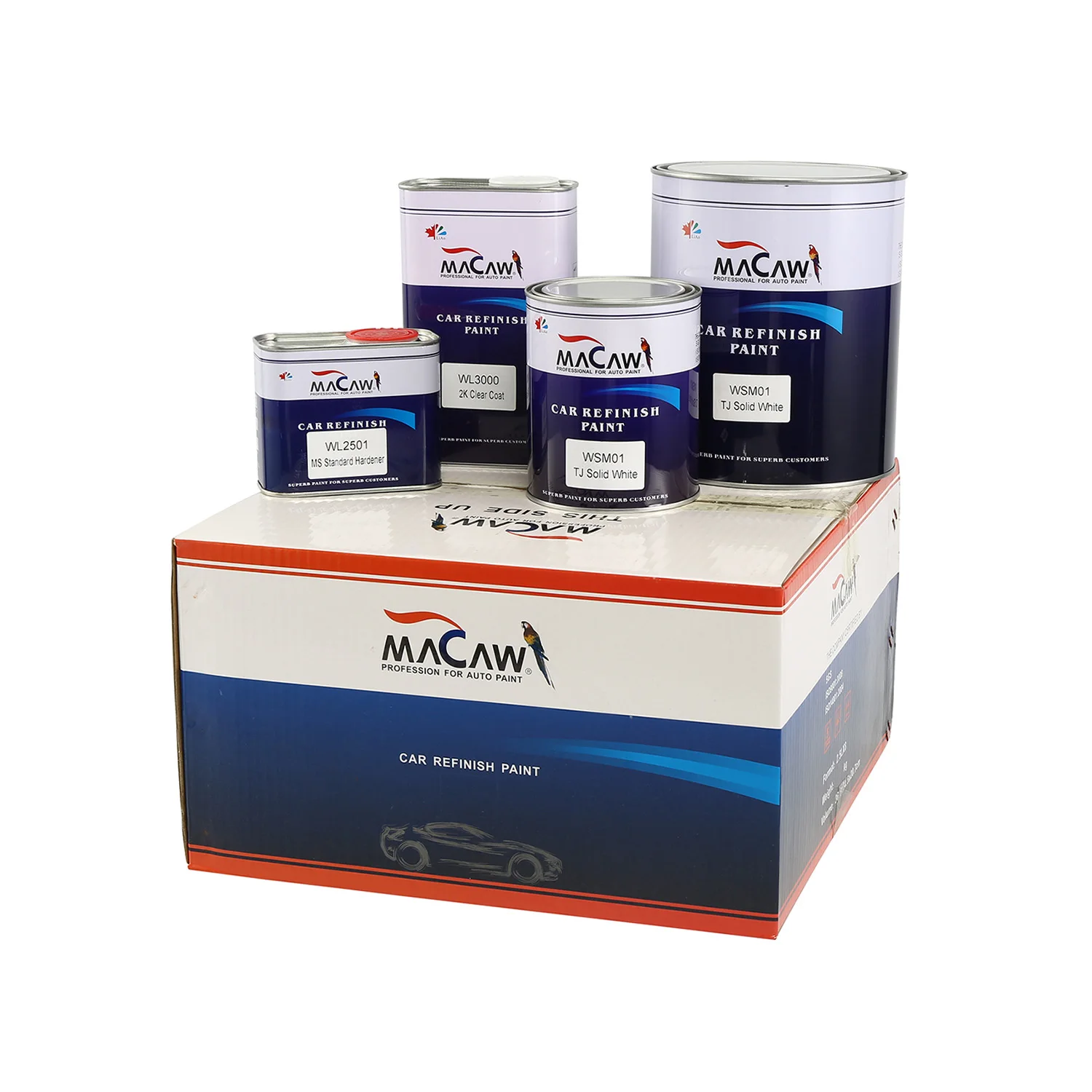 MACAW hot selling spray paint 1K body filler NC putty car paint